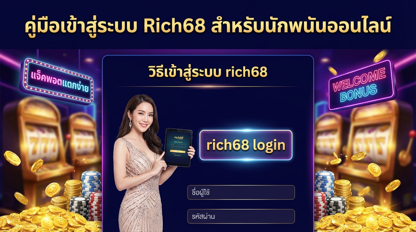 วิธีการเข้าสู่ระบบ rich68